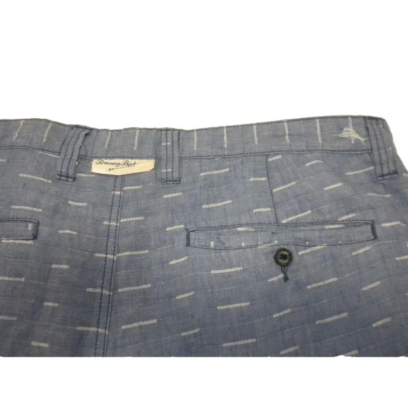 Tommy Bahama Shorts Mens 40x11‎ Blue Reversible Bermuda Plaid Flat Front Golf - Picture 7 of 8